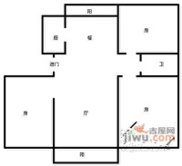 新都花园3室2厅1卫137㎡户型图