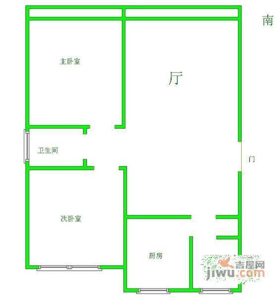 新都花园2室1厅1卫98㎡户型图