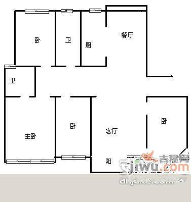 仕嘉名苑4室2厅2卫230㎡户型图