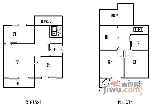 云间绿大地3室2厅3卫177㎡户型图