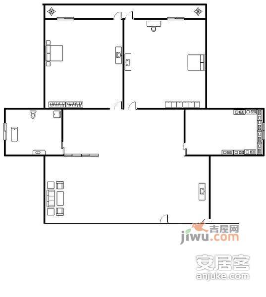 碧云东方公寓2室1厅1卫85㎡户型图