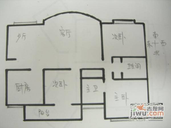 碧云东方公寓3室2厅2卫户型图