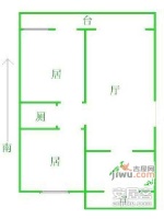 吉云公寓2室2厅2卫78㎡户型图