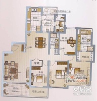 水清木华公寓5室2厅2卫258㎡户型图