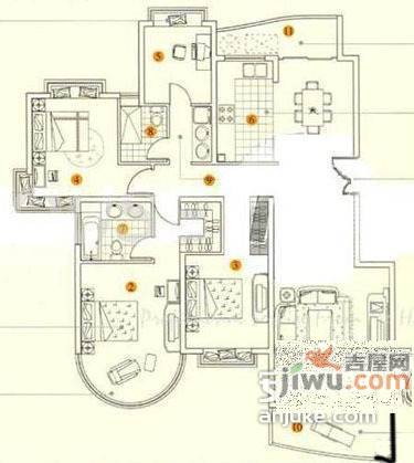 华丽家族花园4室2厅2卫172㎡户型图