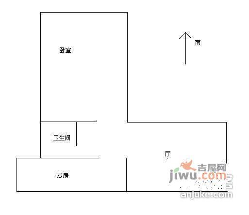 上船大楼1室1厅1卫63㎡户型图