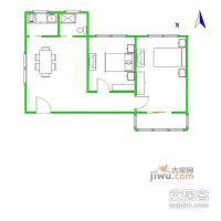 华青公寓2室2厅1卫106㎡户型图