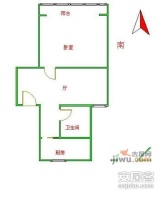 航华四村1室1厅1卫66㎡户型图