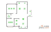 紫竹苑2室2厅1卫98㎡户型图