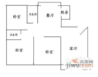 北欧丽景3室2厅2卫123㎡户型图