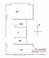 高华小区2室0厅1卫52㎡户型图