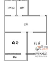 华江小区2室1厅1卫77㎡户型图