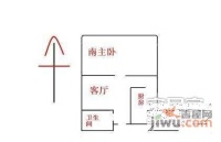 闵行河东小区1室1厅1卫35㎡户型图