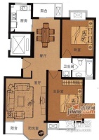 南洋博仕欣居2室2厅1卫98㎡户型图