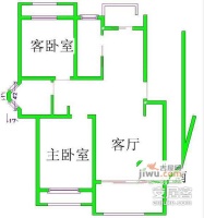 红旗五村2室2厅1卫116㎡户型图