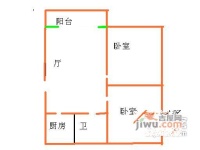 华虹一公寓2室1厅1卫74㎡户型图