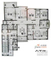 明申花园5室2厅3卫232㎡户型图