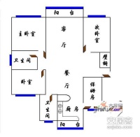 明申花园3室2厅2卫153㎡户型图