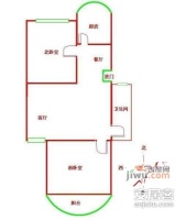 东方明珠公寓2室1厅1卫79㎡户型图