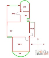 东方明珠公寓2室2厅1卫283㎡户型图
