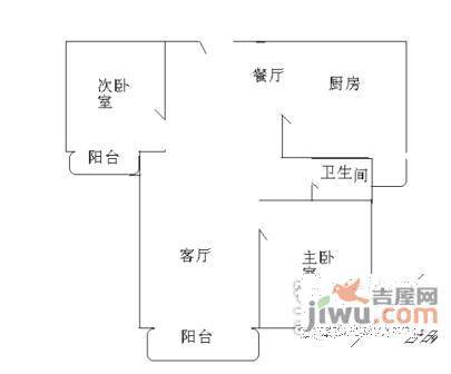 虹桥汇秀苑2室2厅2卫120㎡户型图