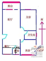 金虹桥井亭苑2室2厅1卫89㎡户型图