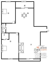 华银苑2室2厅1卫95㎡户型图