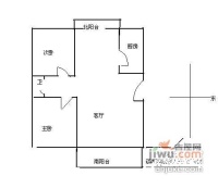 锦峰苑2室2厅1卫98㎡户型图