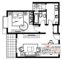 今天花园1室1厅1卫户型图