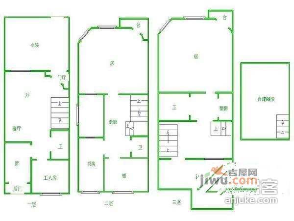 大上海国际花园亦园5室3厅3卫273㎡户型图