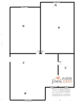 朱行二村2室1厅1卫43㎡户型图