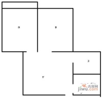 宝城大厦2室2厅1卫89㎡户型图