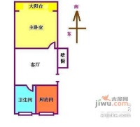 上海映象1室1厅1卫50㎡户型图