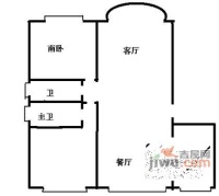 上海映象2室2厅2卫110㎡户型图