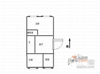 紫滕一村2室1厅1卫58㎡户型图