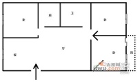 鸿富新村3室1厅1卫户型图