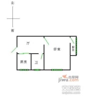 锦鸿公寓1室1厅1卫68㎡户型图