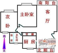 锦鸿公寓2室2厅1卫100㎡户型图