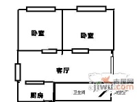 报春四村2室1厅1卫73㎡户型图