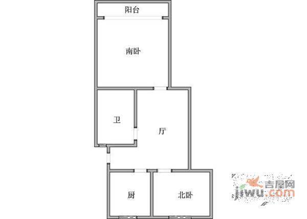 长寿新村2室1厅1卫69㎡户型图