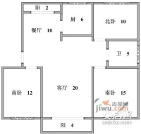 盛园3室2厅2卫128㎡户型图