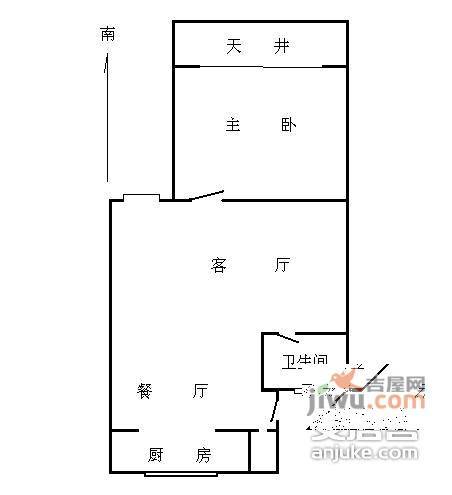 盛园1室2厅1卫户型图