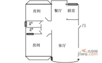 盛园2室2厅1卫90㎡户型图