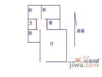 银霄大厦3室2厅1卫132㎡户型图