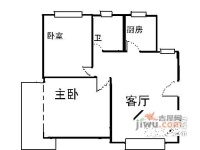 黎安二村2室2厅1卫89㎡户型图