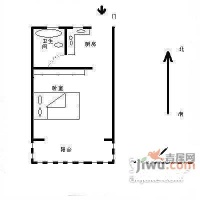 绿梅二村1室0厅1卫30㎡户型图