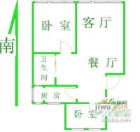 富林苑2室1厅1卫97㎡户型图