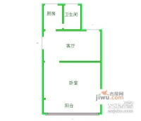 莲浦花苑1室1厅1卫60㎡户型图