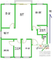 丽华公寓3室2厅1卫户型图