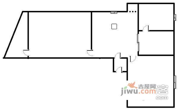 市政大楼2室1厅1卫73㎡户型图